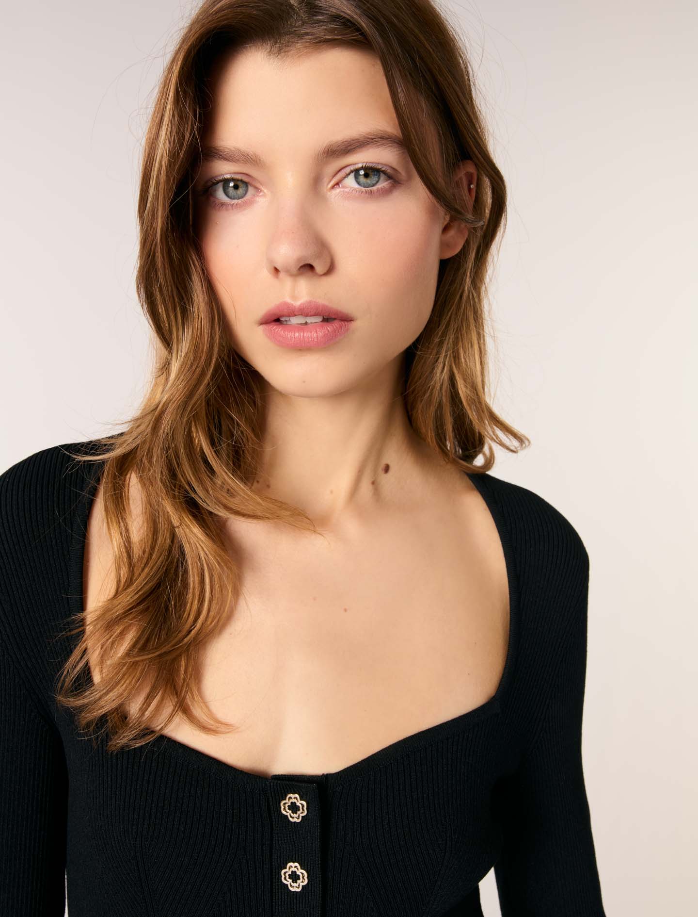 Scoop neck top Black - Image 5