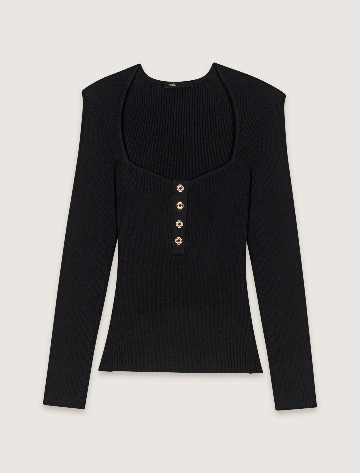Scoop neck top Black - Image 7