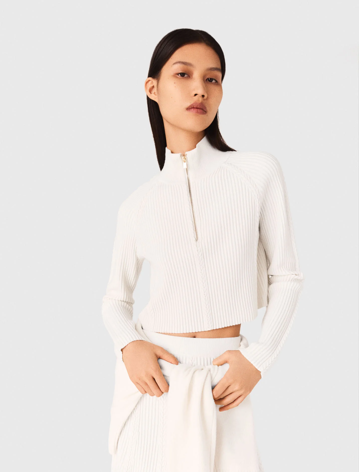 High-neck jumper Ecru - Image 6