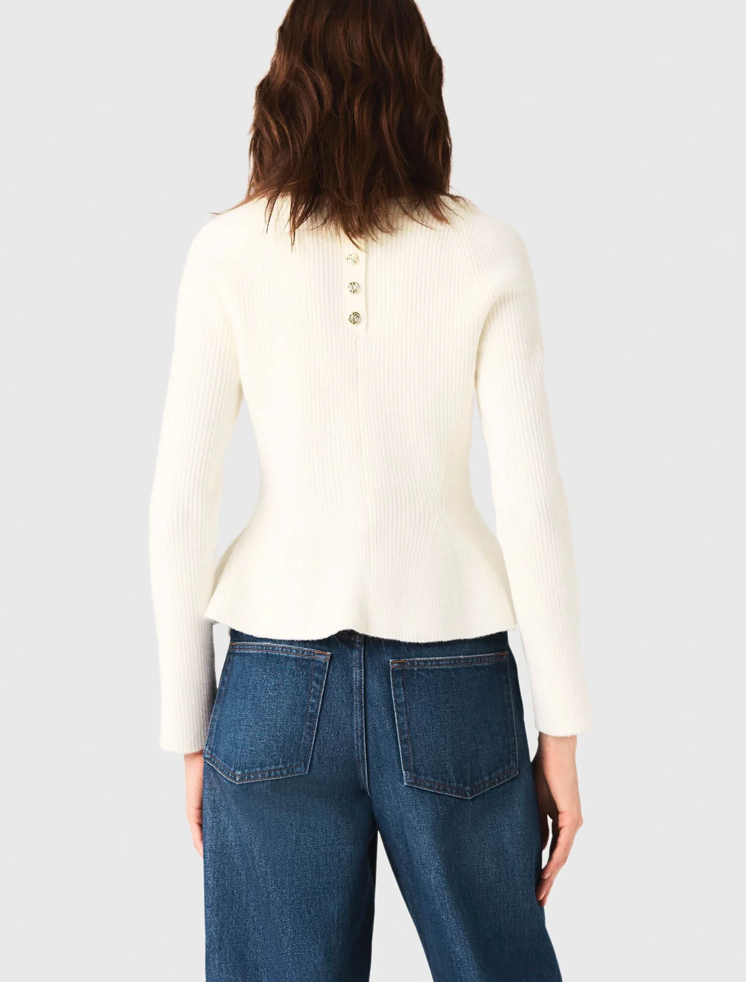Peplum jumper Ecru - Image 3