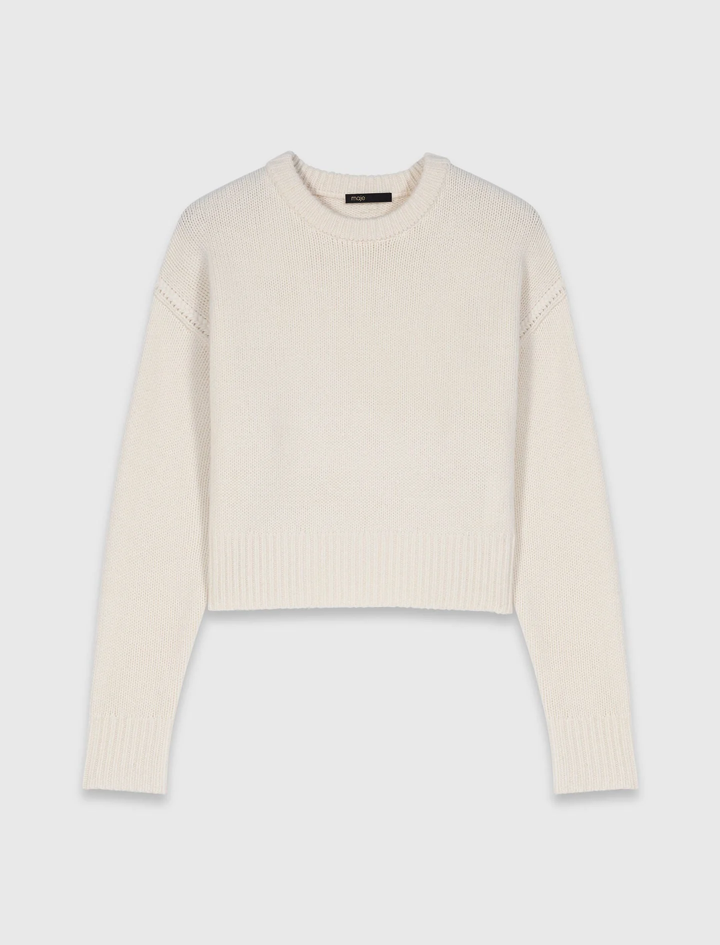 Jumper With Floral Brooch Ecru - Image 8