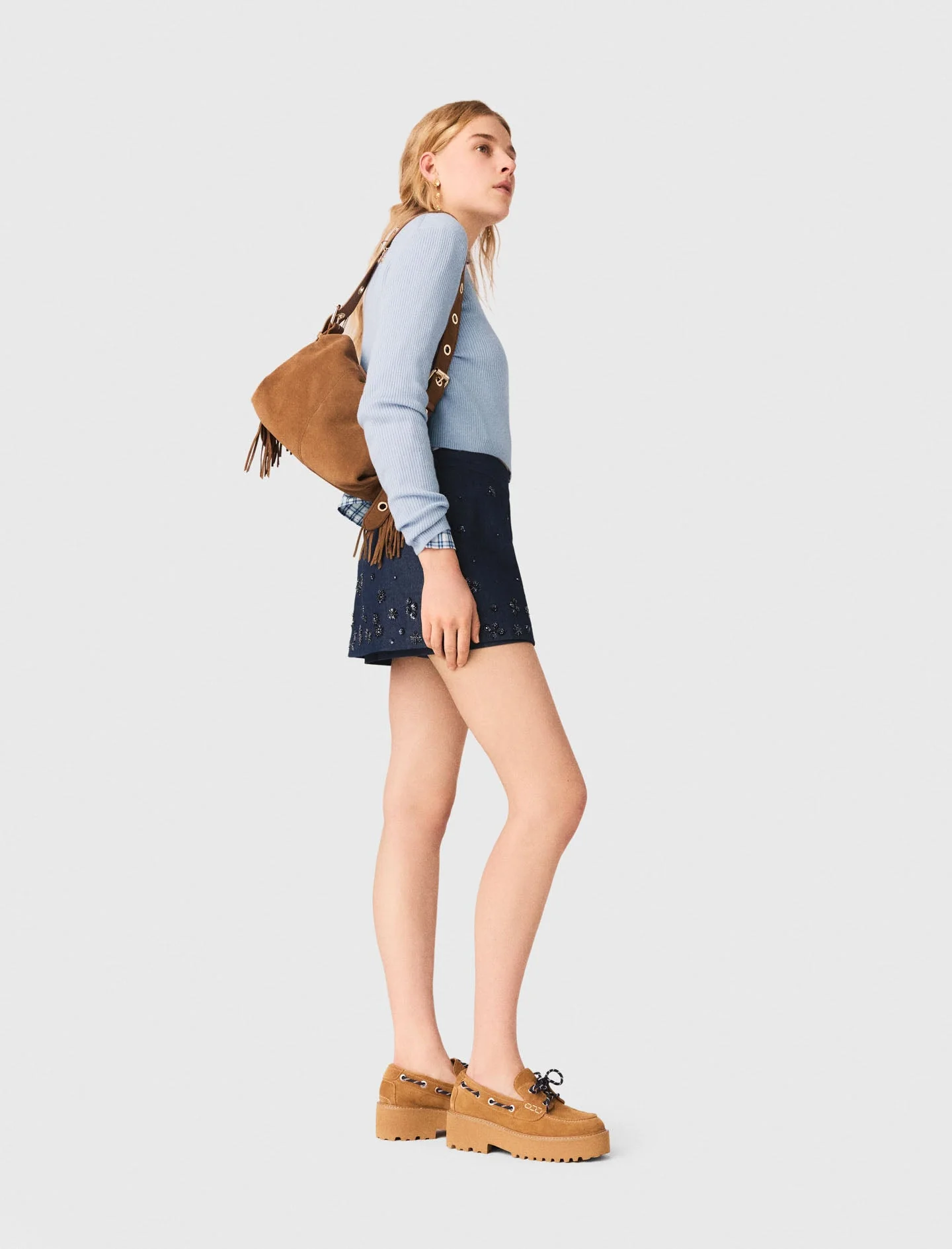 Jewel-Button Back Jumper Blue Sky - Image 3