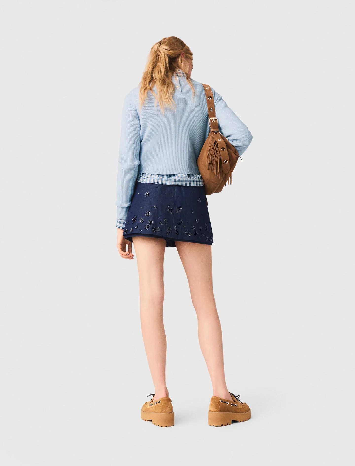 Jewel-Button Back Jumper Blue Sky - Image 4