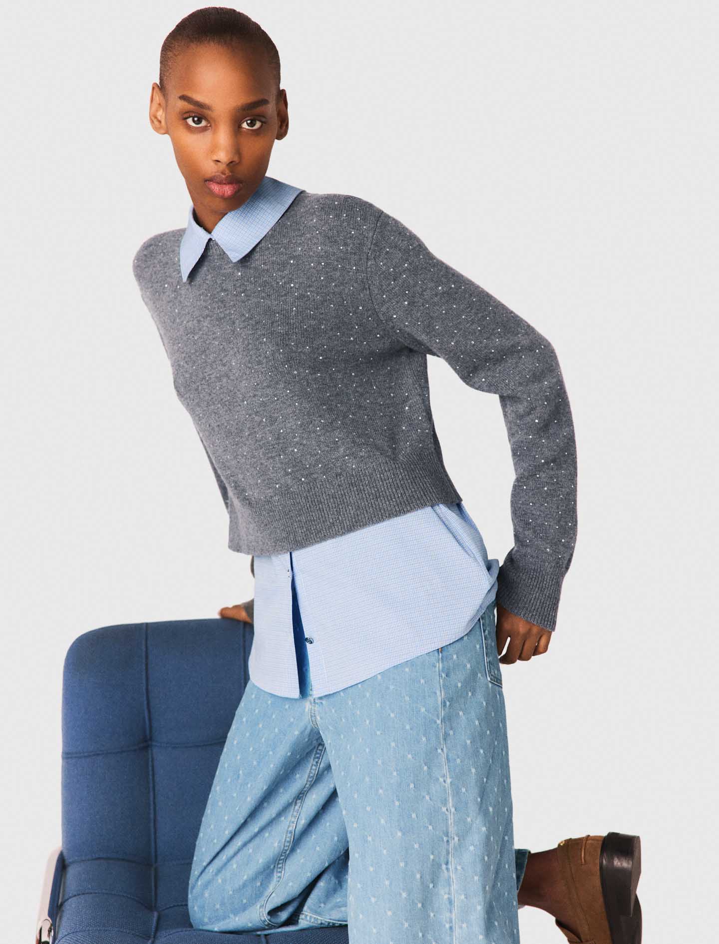 Removable rhinestone trim jumper - Image 4