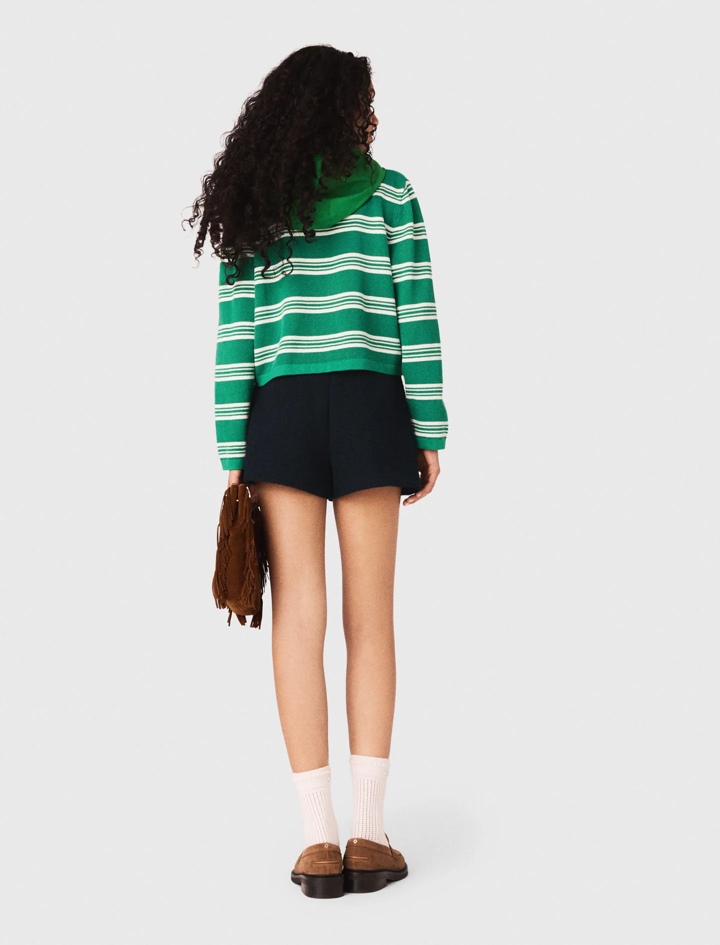 Cropped striped polo jumper - Image 3