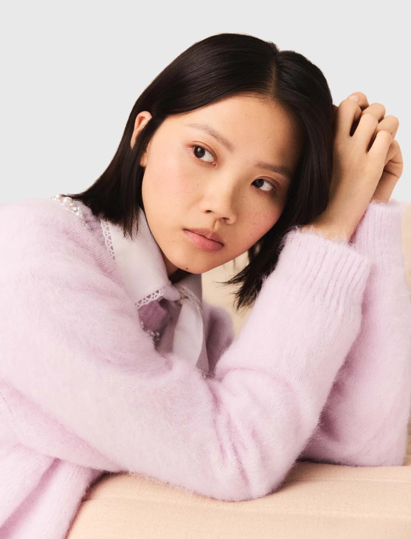 Removable Jewel Collar Jumper Pink - Image 4