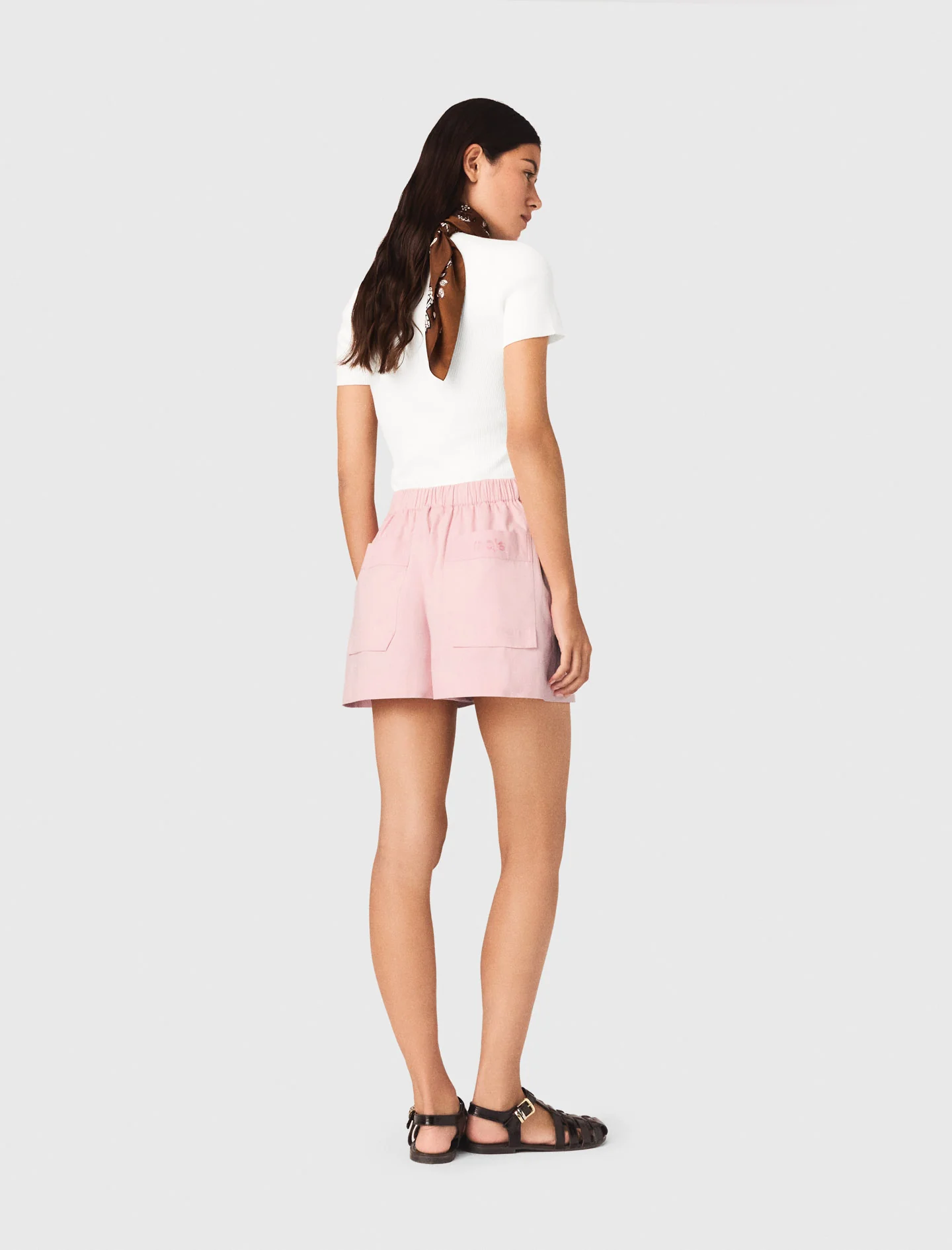 Square-Neck Ribbed Jumper White - Image 2