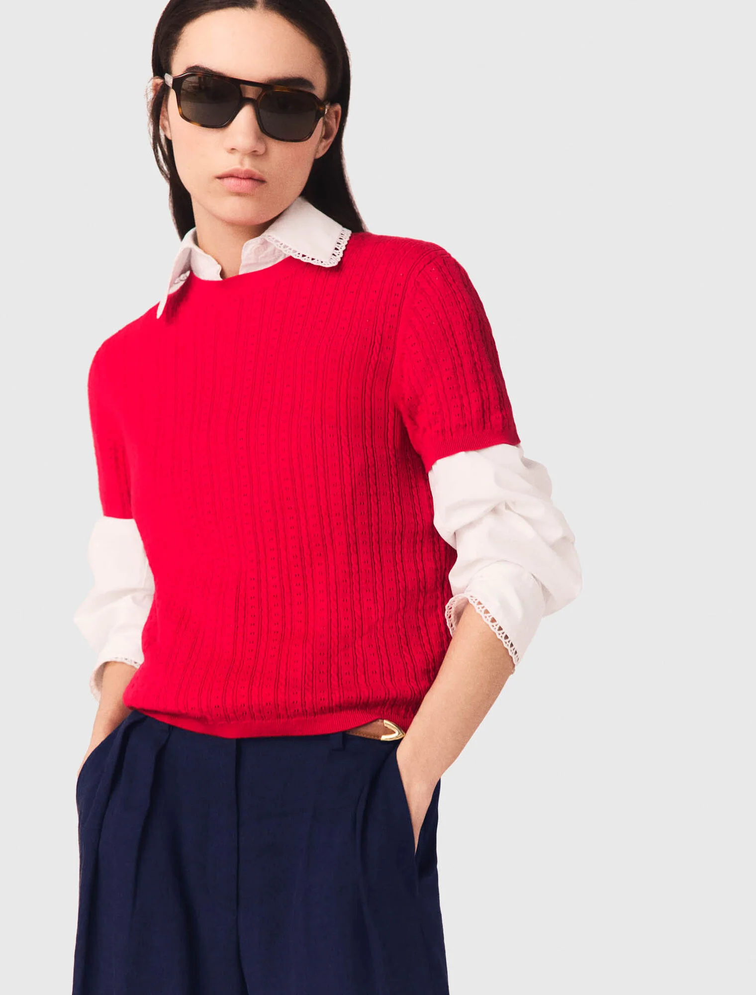 Round-Neck Jumper Red - Image 4