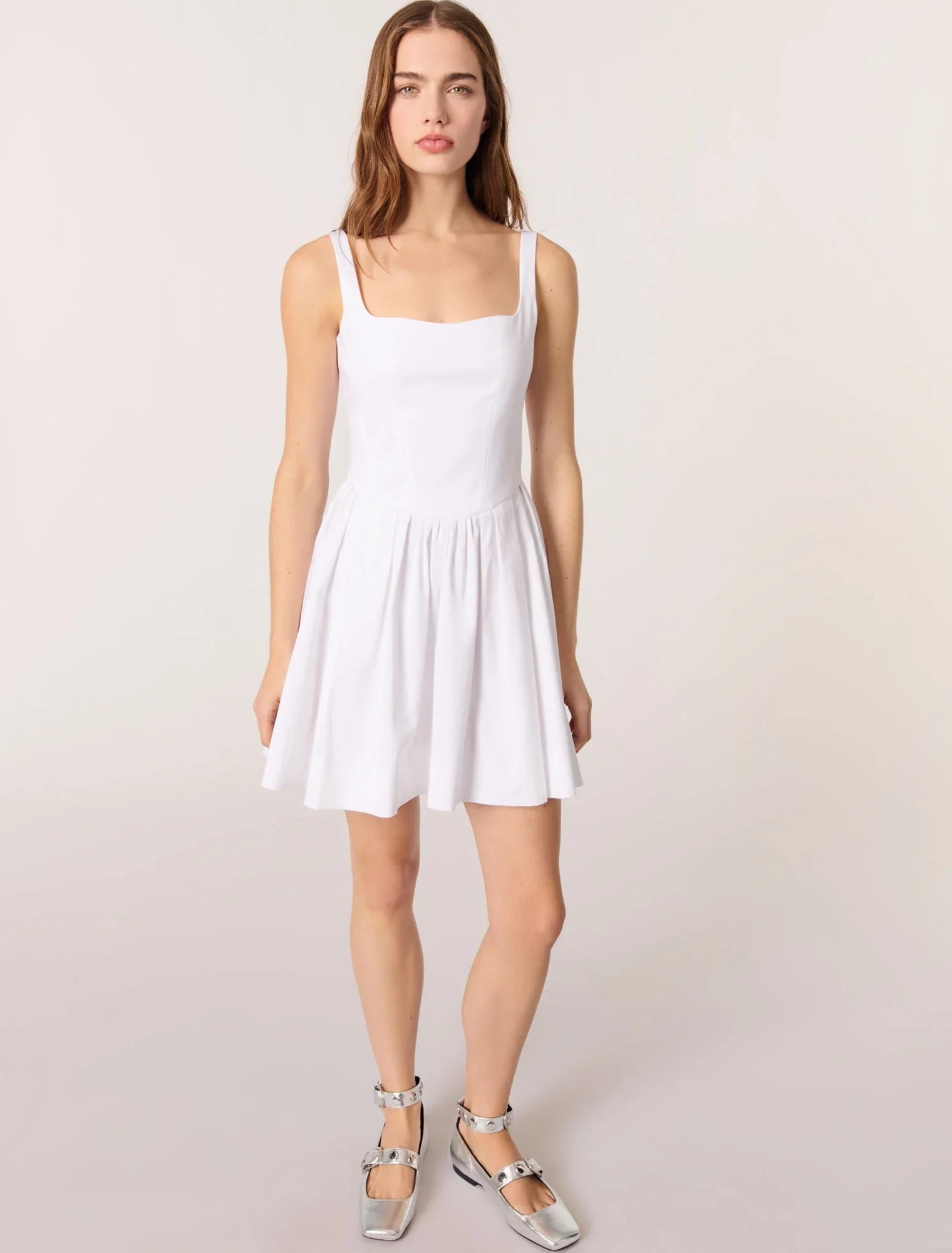 Short cotton dress White - Image 5