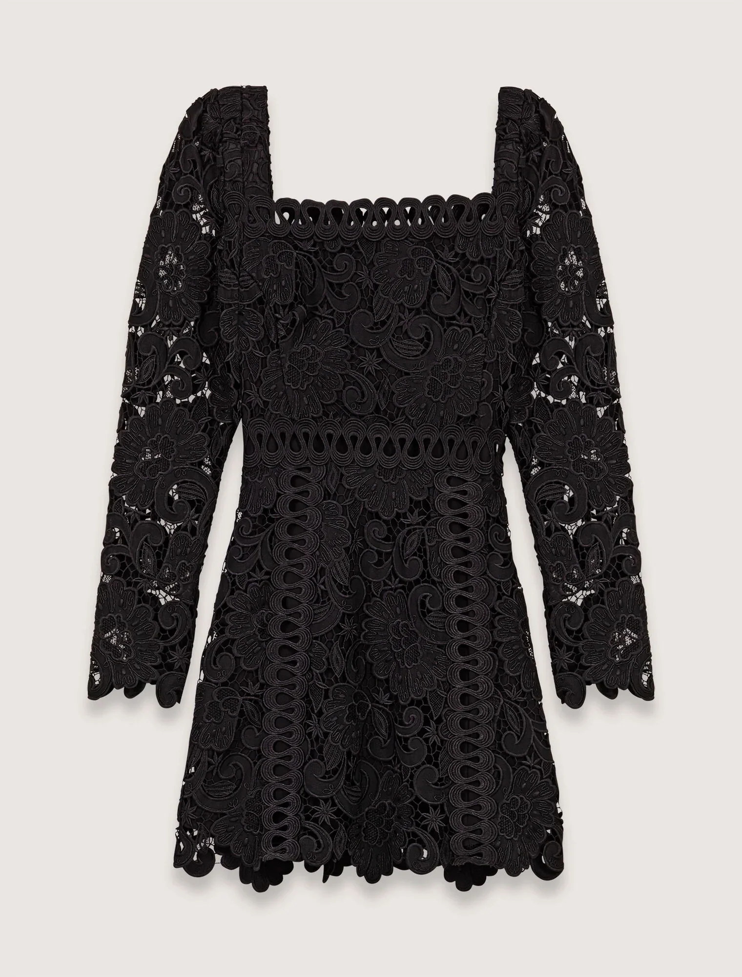 Short guipure dress Black - Image 7