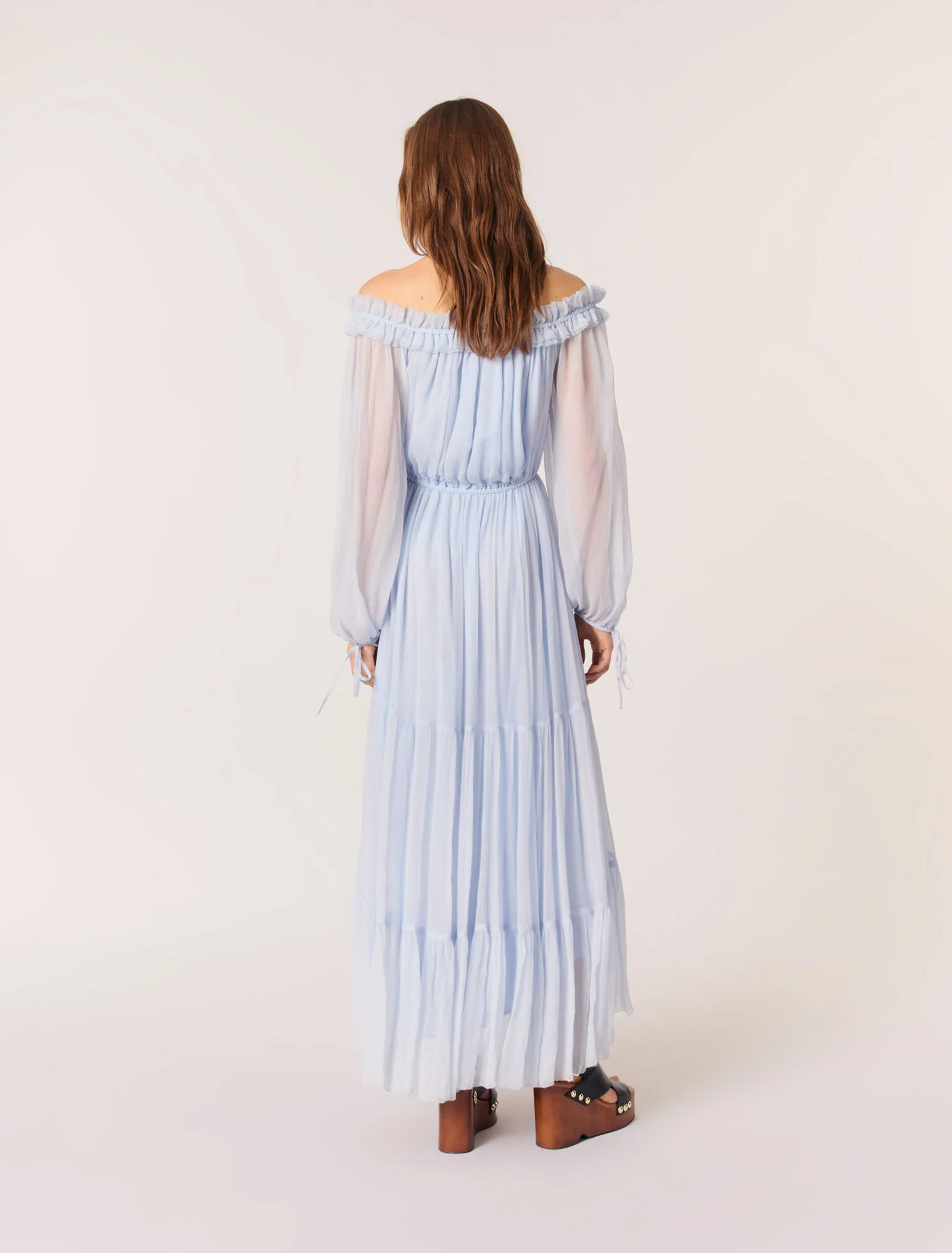 Chiffon maxi dress Blue Sky - Image 3
