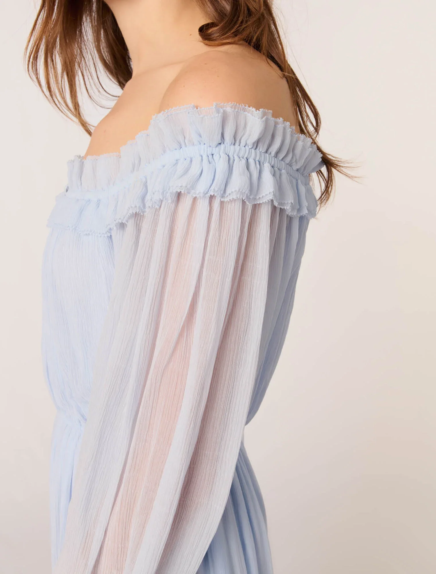Chiffon maxi dress Blue Sky - Image 7
