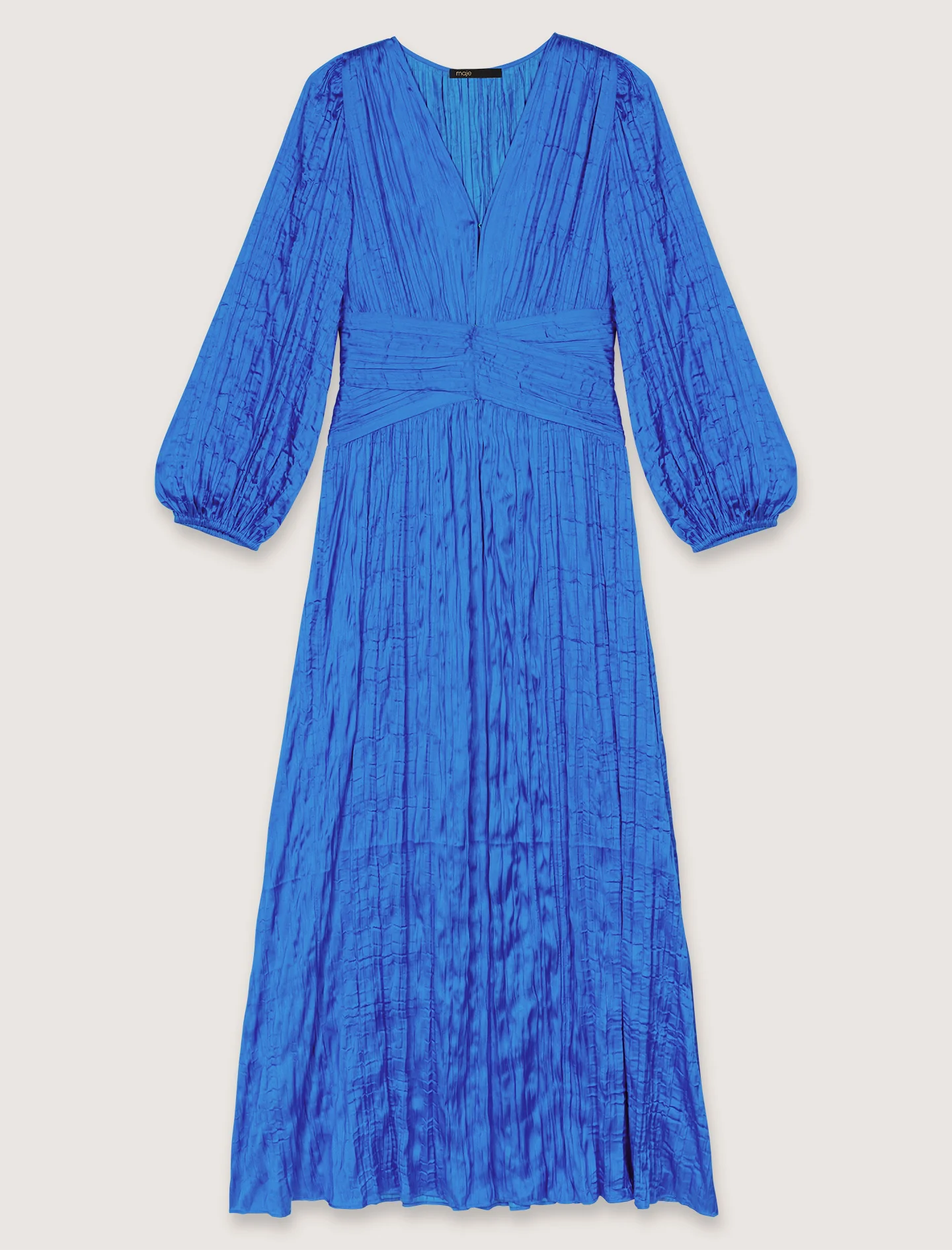 Long satiny dress Blue - Image 8