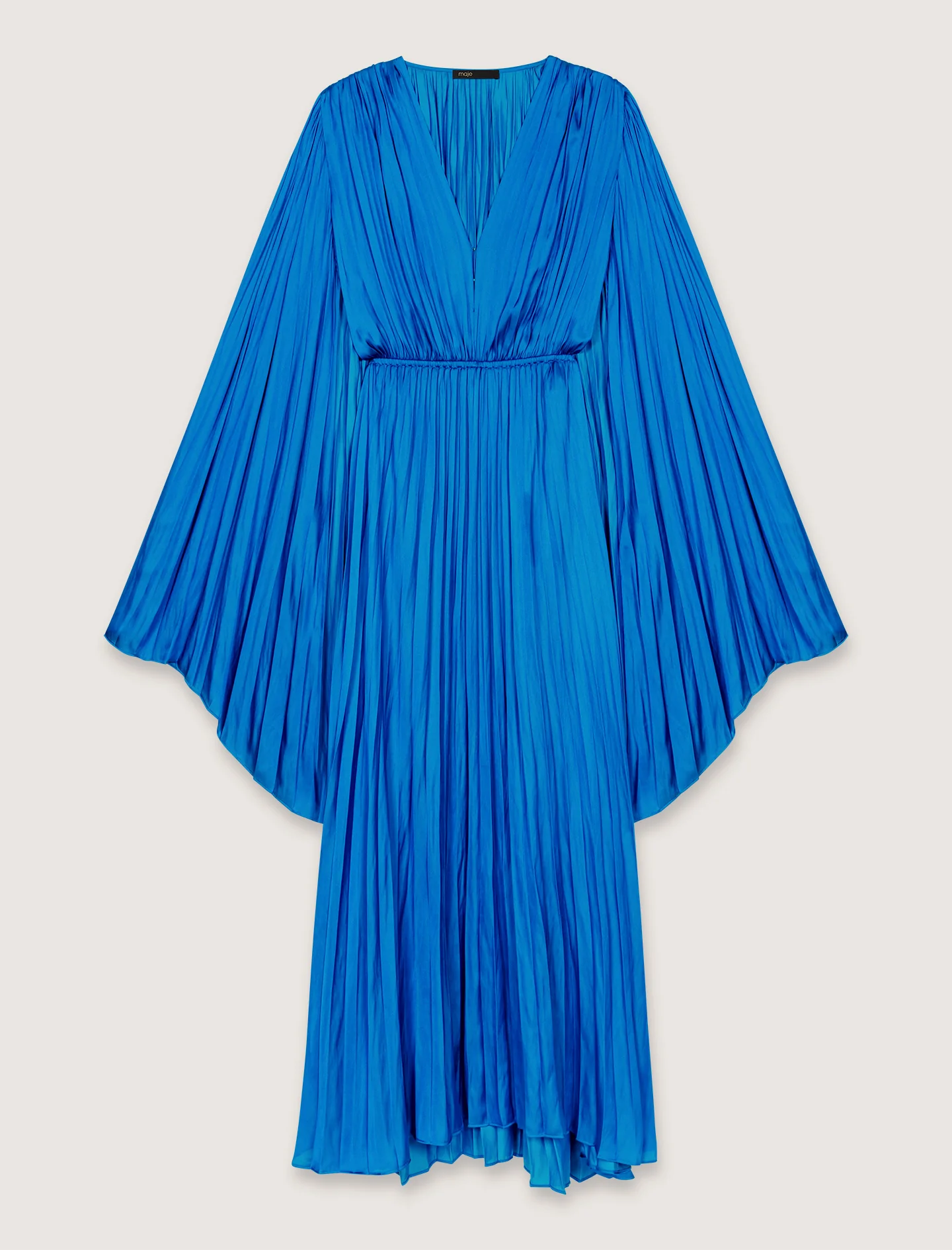 Flowy satin dress Blue - Image 7