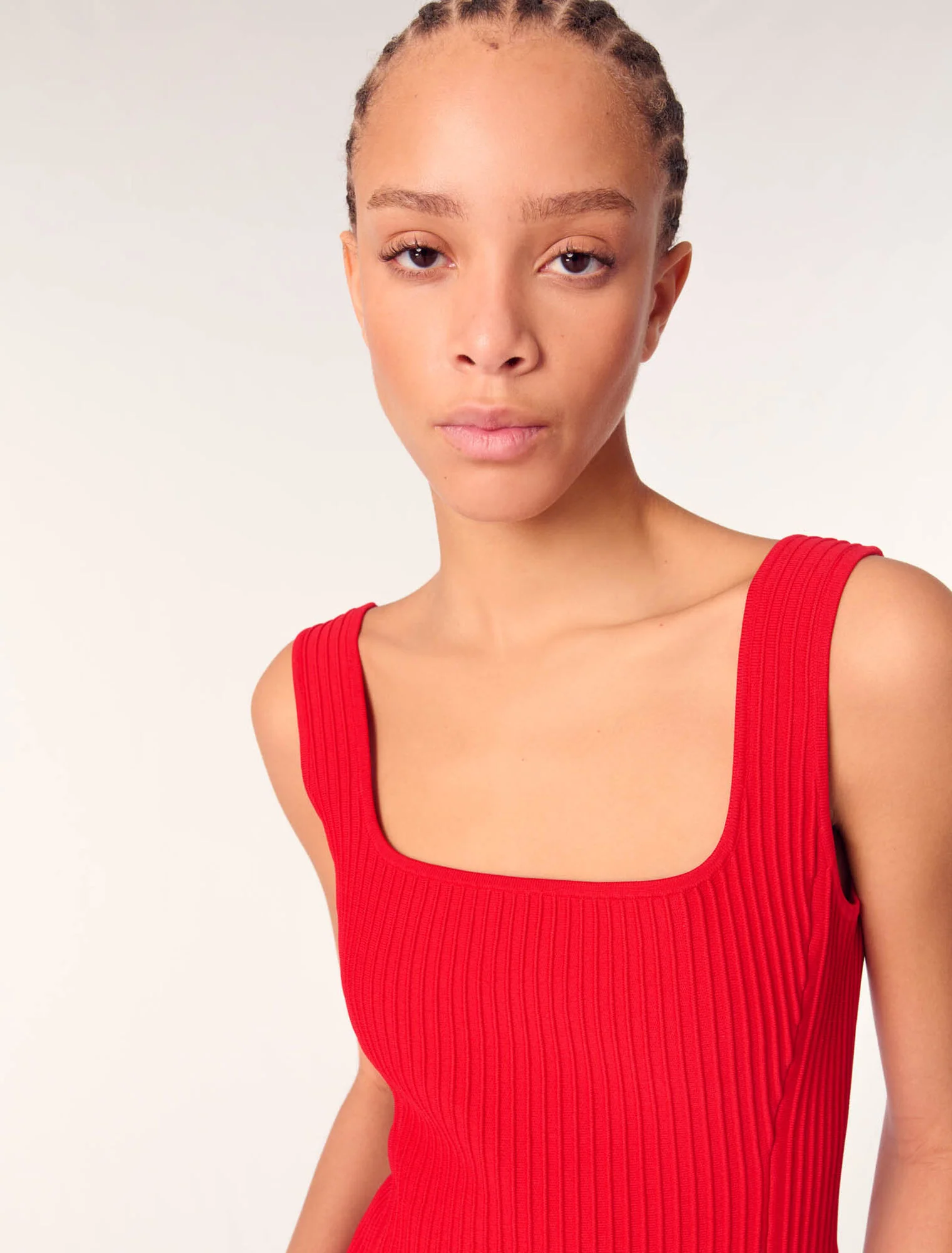 Short knit dress Red - Image 5