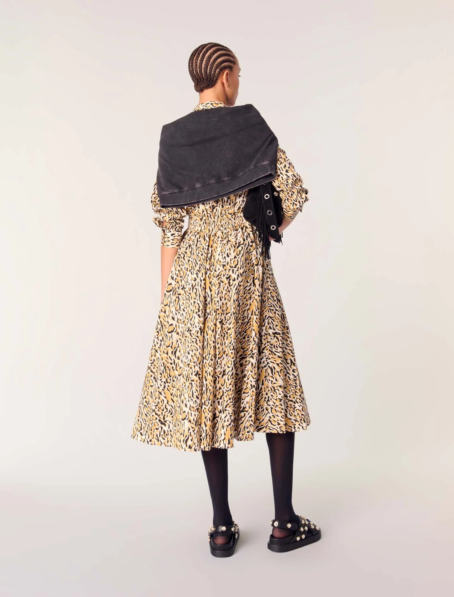 Leopard print midi dress Leopard Print - Image 3