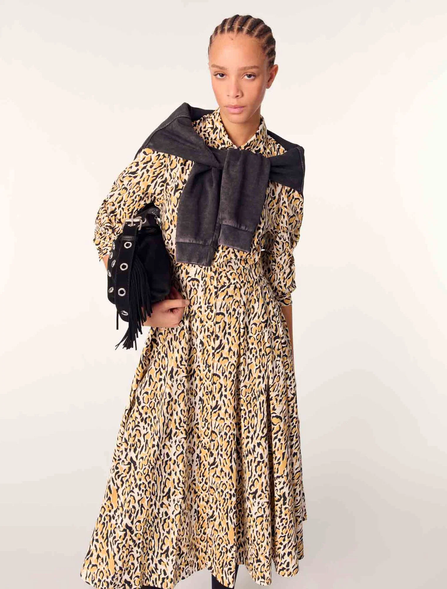 Leopard print midi dress Leopard Print - Image 4
