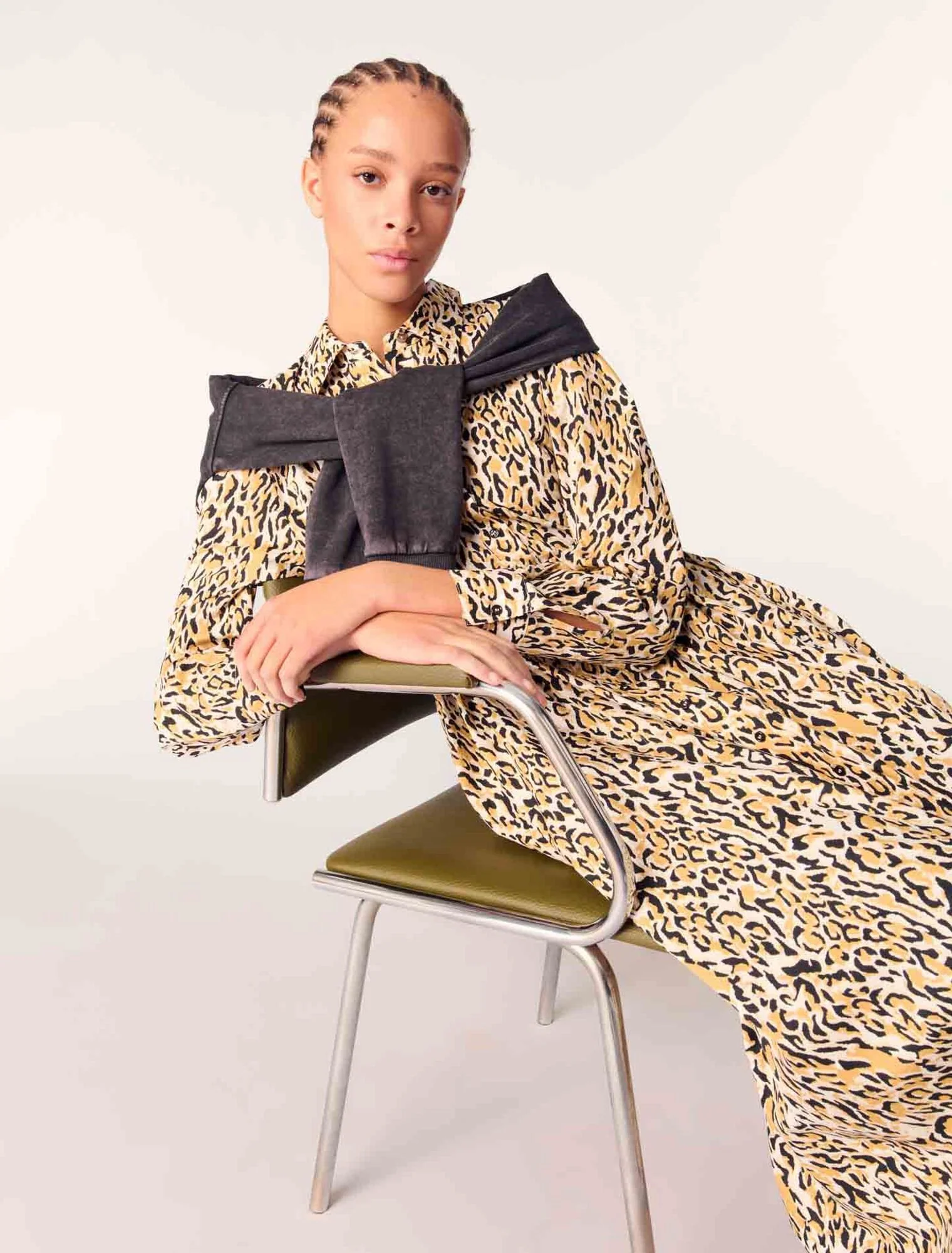 Leopard print midi dress Leopard Print - Image 6
