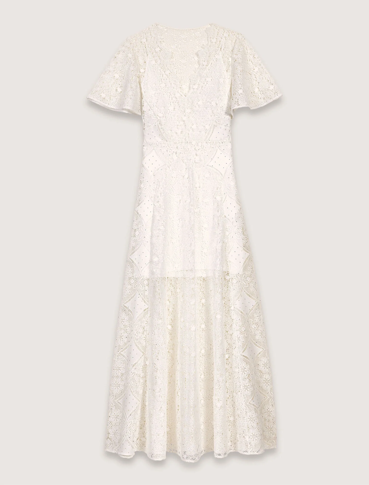 Floral guipure maxi dress White - Image 7