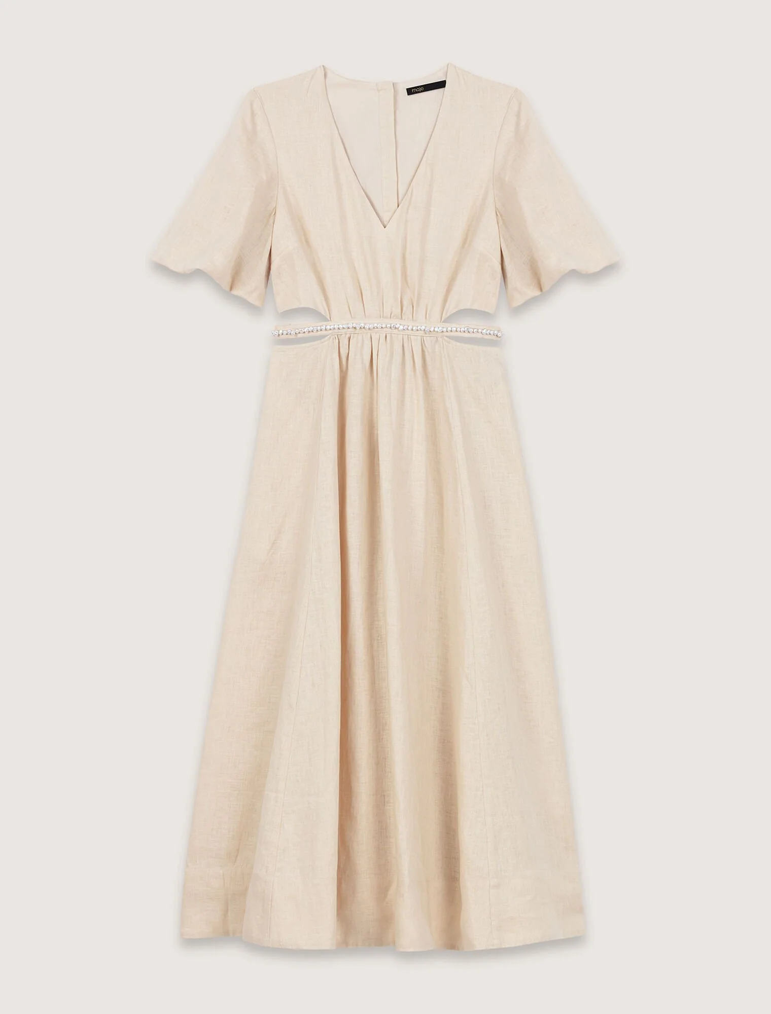 Linen maxi dress Beige - Image 6