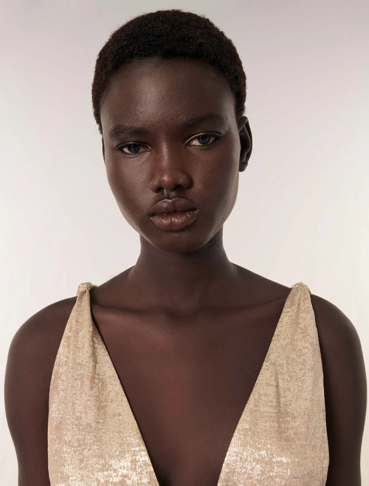 Metallic maxi dress Gold - Image 5
