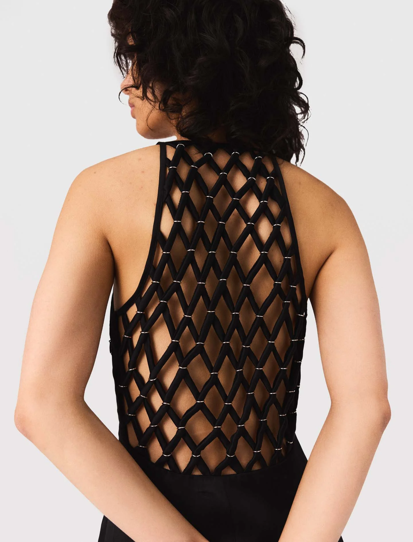 Long flowing dress with braided back Black - Image 5