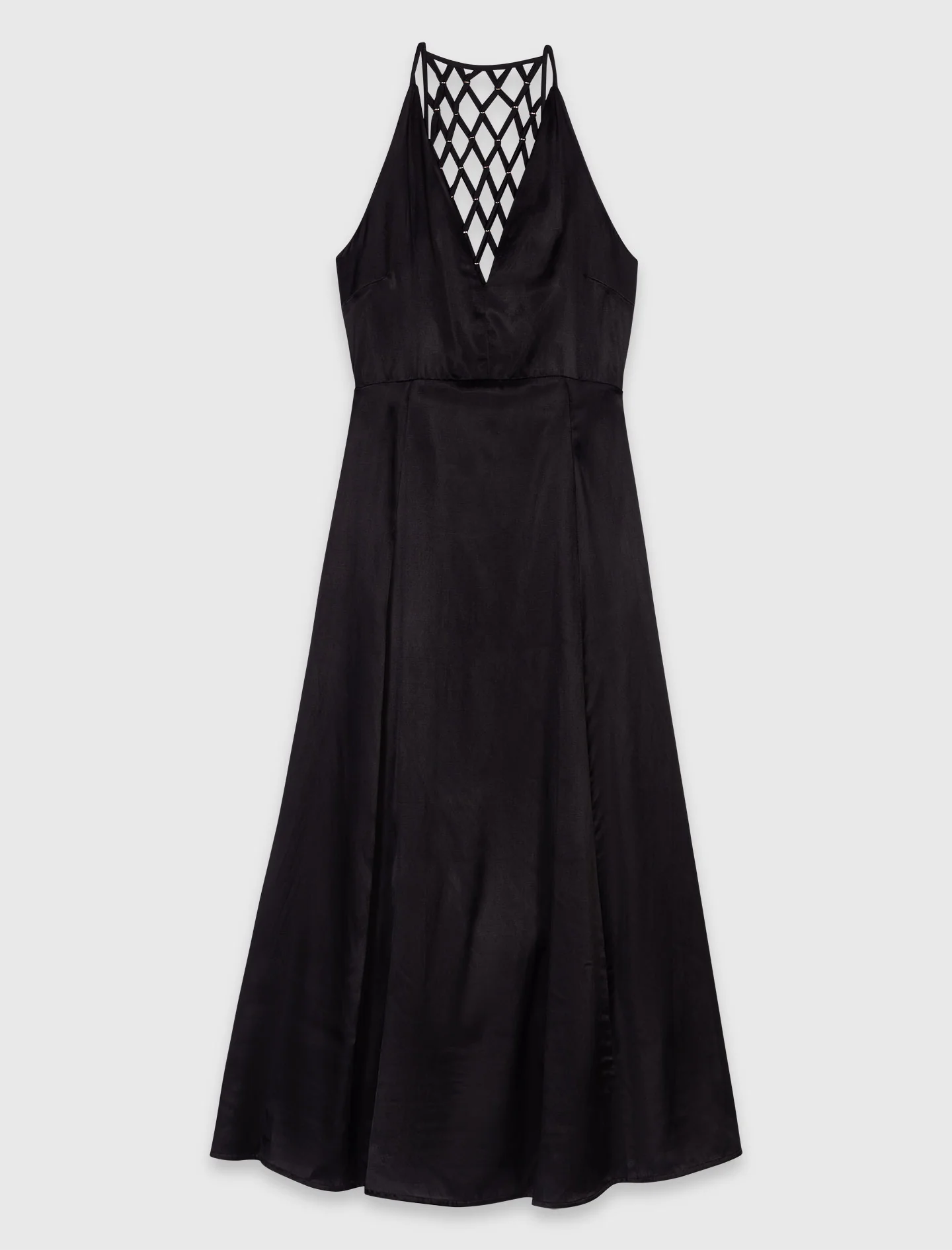Long flowing dress with braided back Black - Image 6