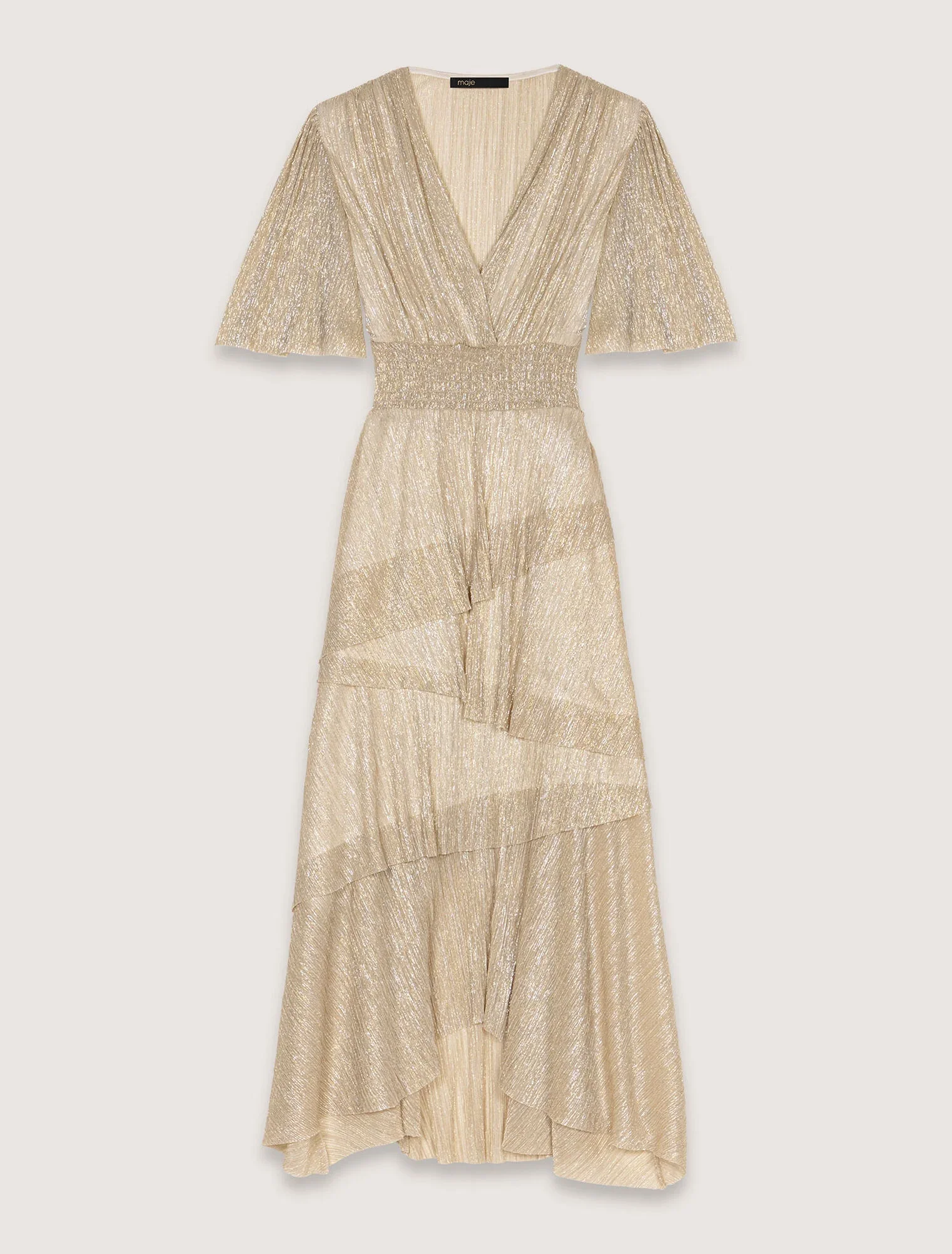 Metallic ruffled dress Gold Silver - Image 7