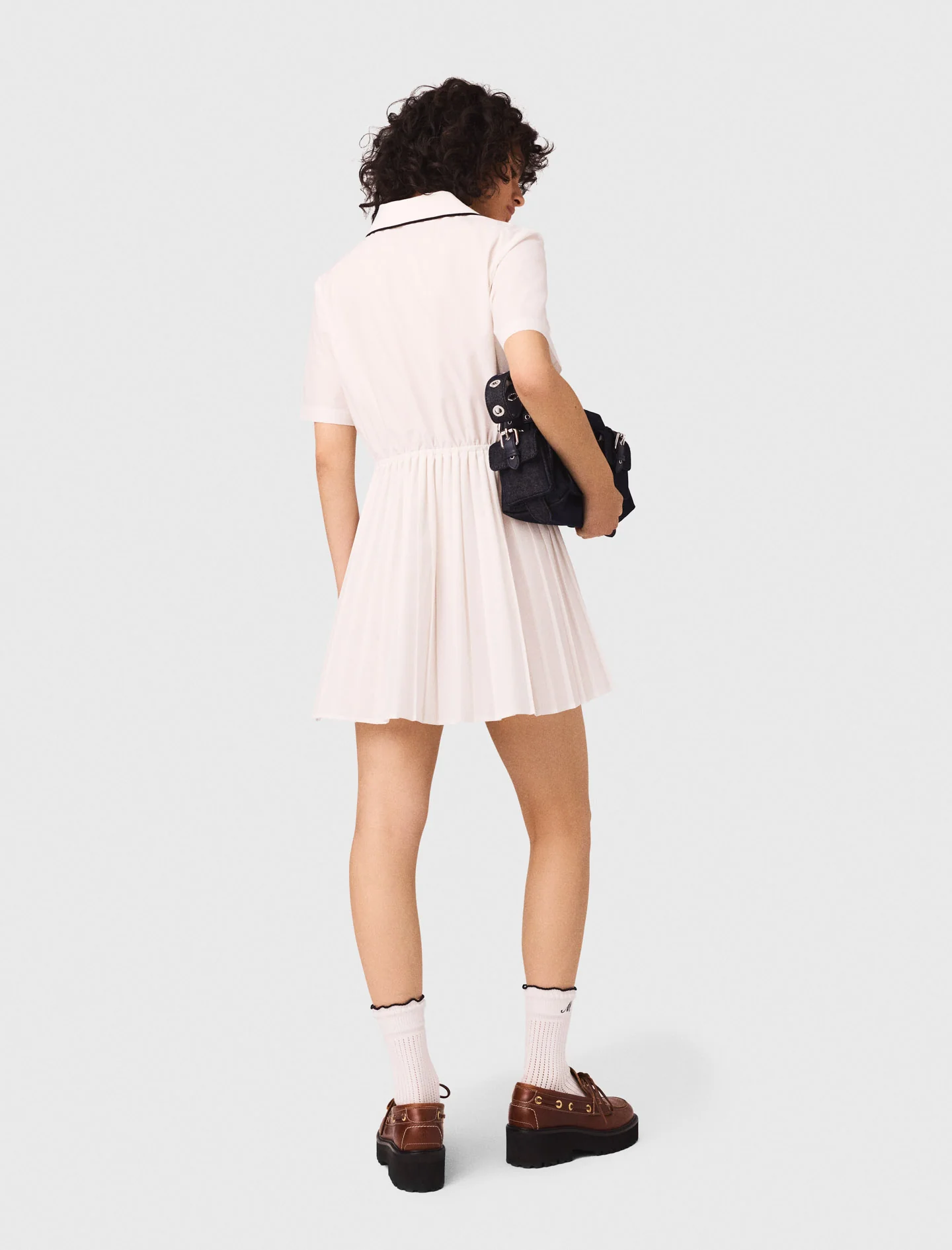 Short sleeve shirt dress White - Image 4