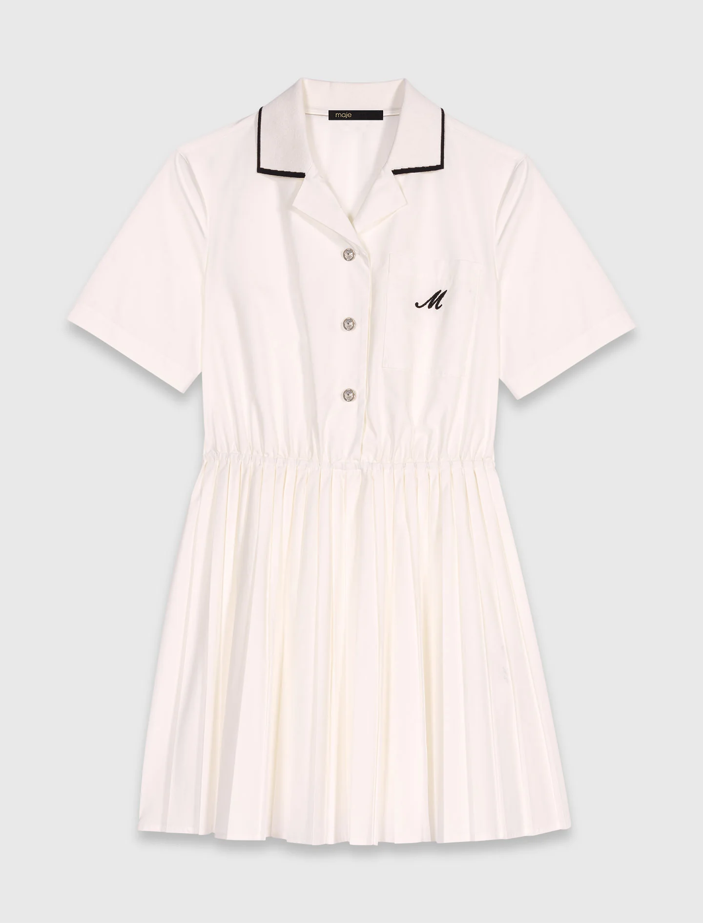 Short sleeve shirt dress White - Image 6