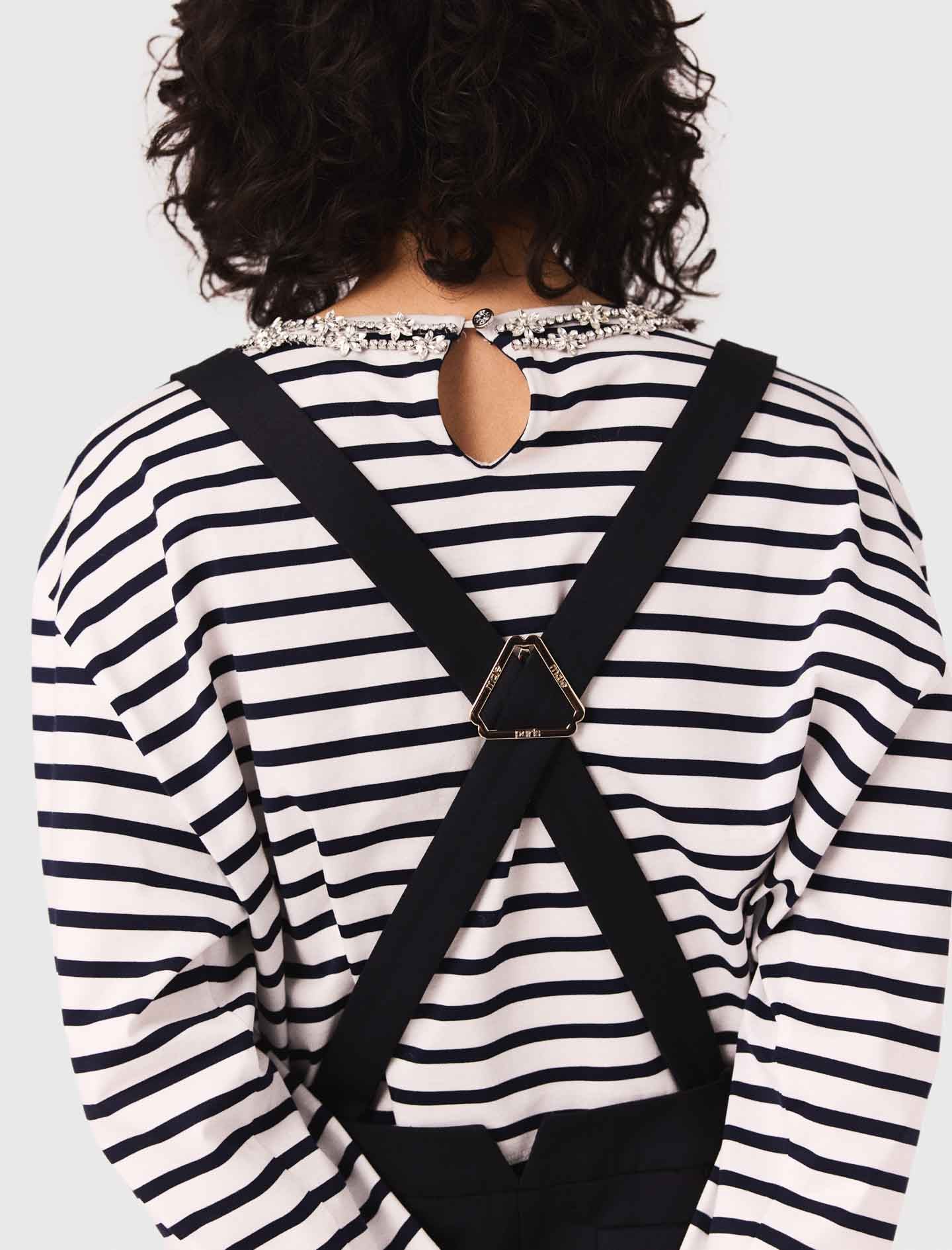 Pinafore strap dress Navy - Image 5