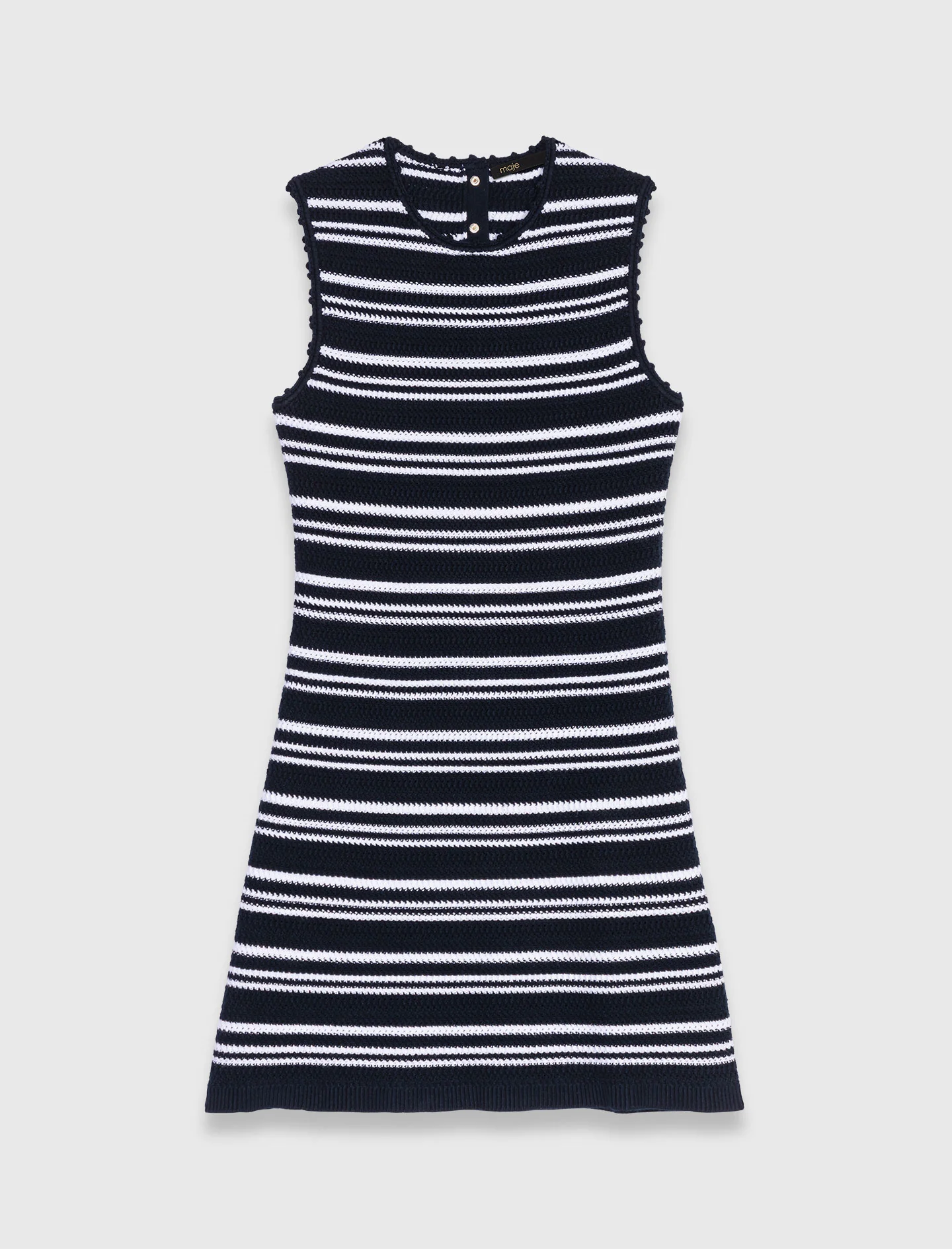 Short crochet dress Navy/White - Image 6