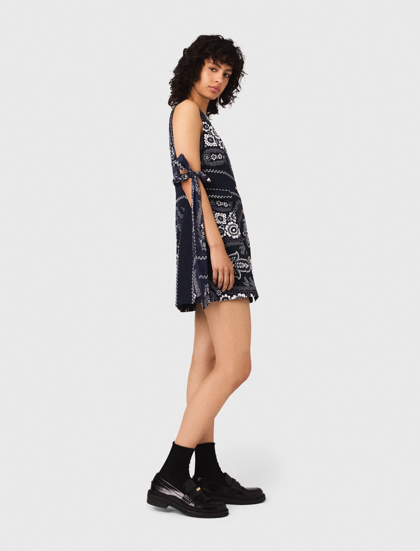 Patterned shift dress Navy Bandana Print - Image 5