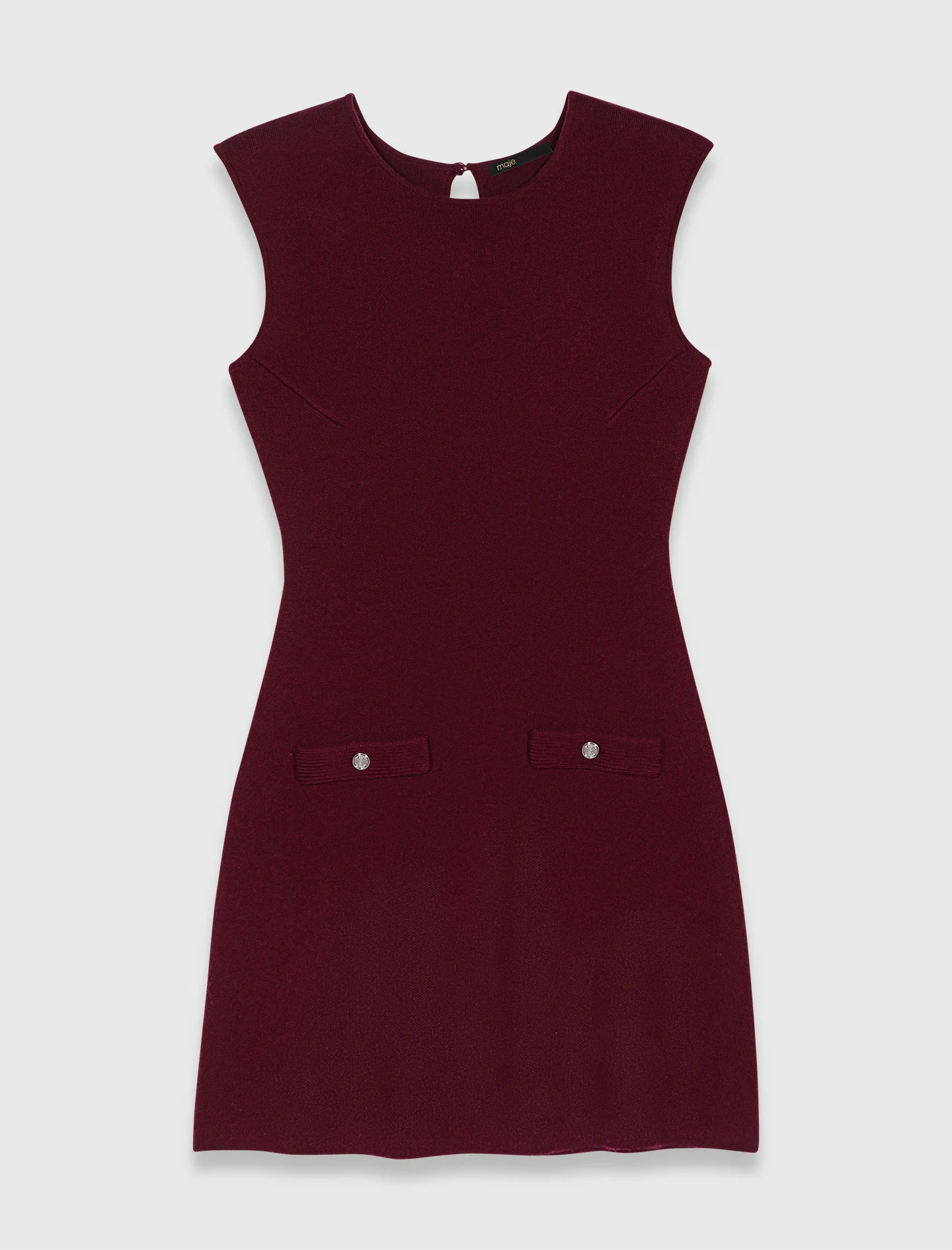 Knit dress with removable jumper Burgundy - Image 8
