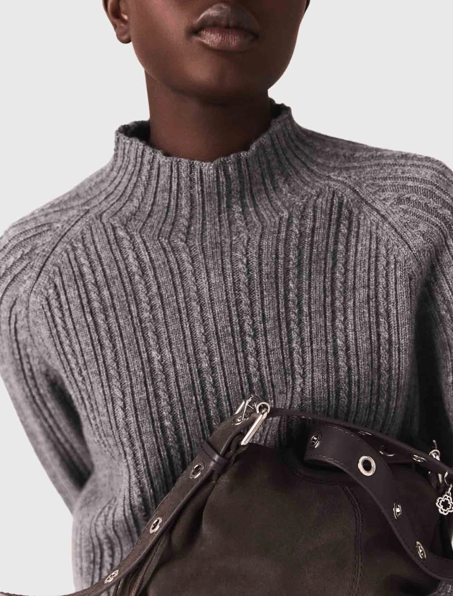 Knit dress with removable jumper Grey - Image 4
