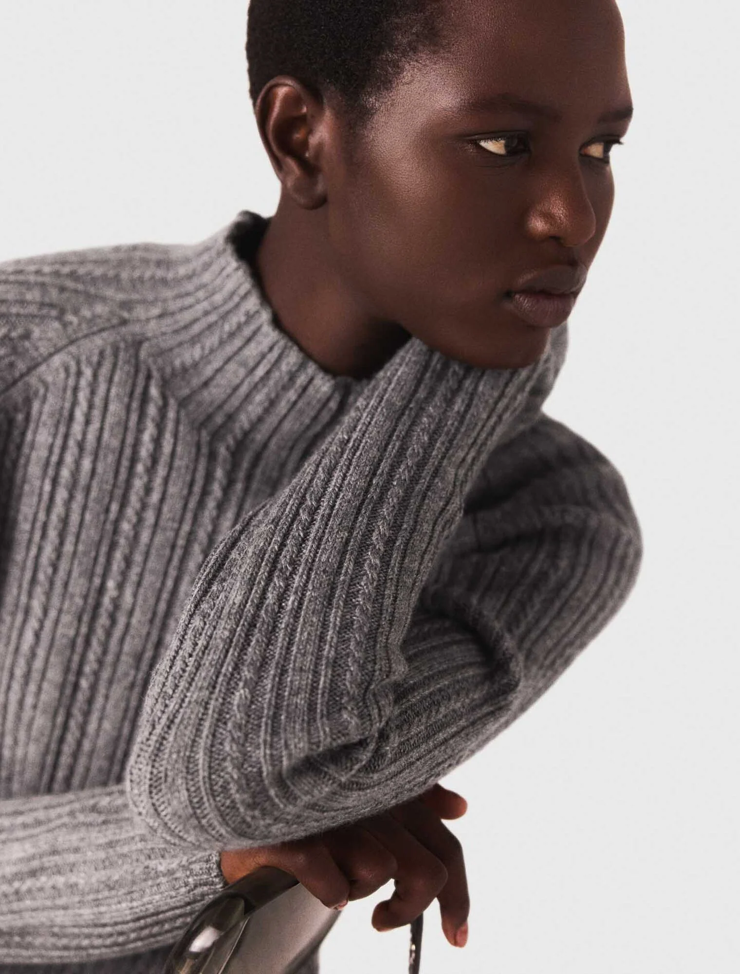 Knit dress with removable jumper Grey - Image 7
