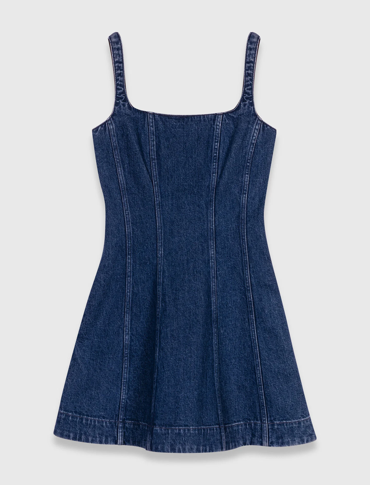 Short denim babydoll dress Denim Blue - Image 5