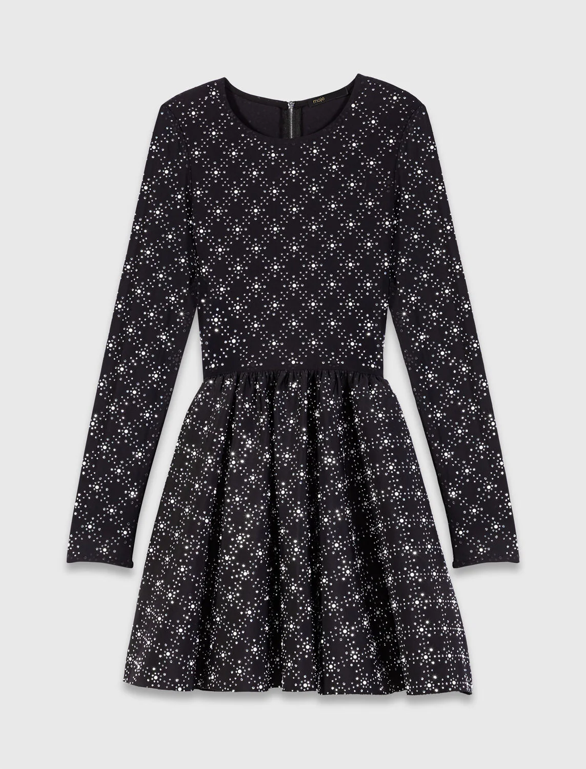 Pearl and rhinestone skater dress Black - Image 7