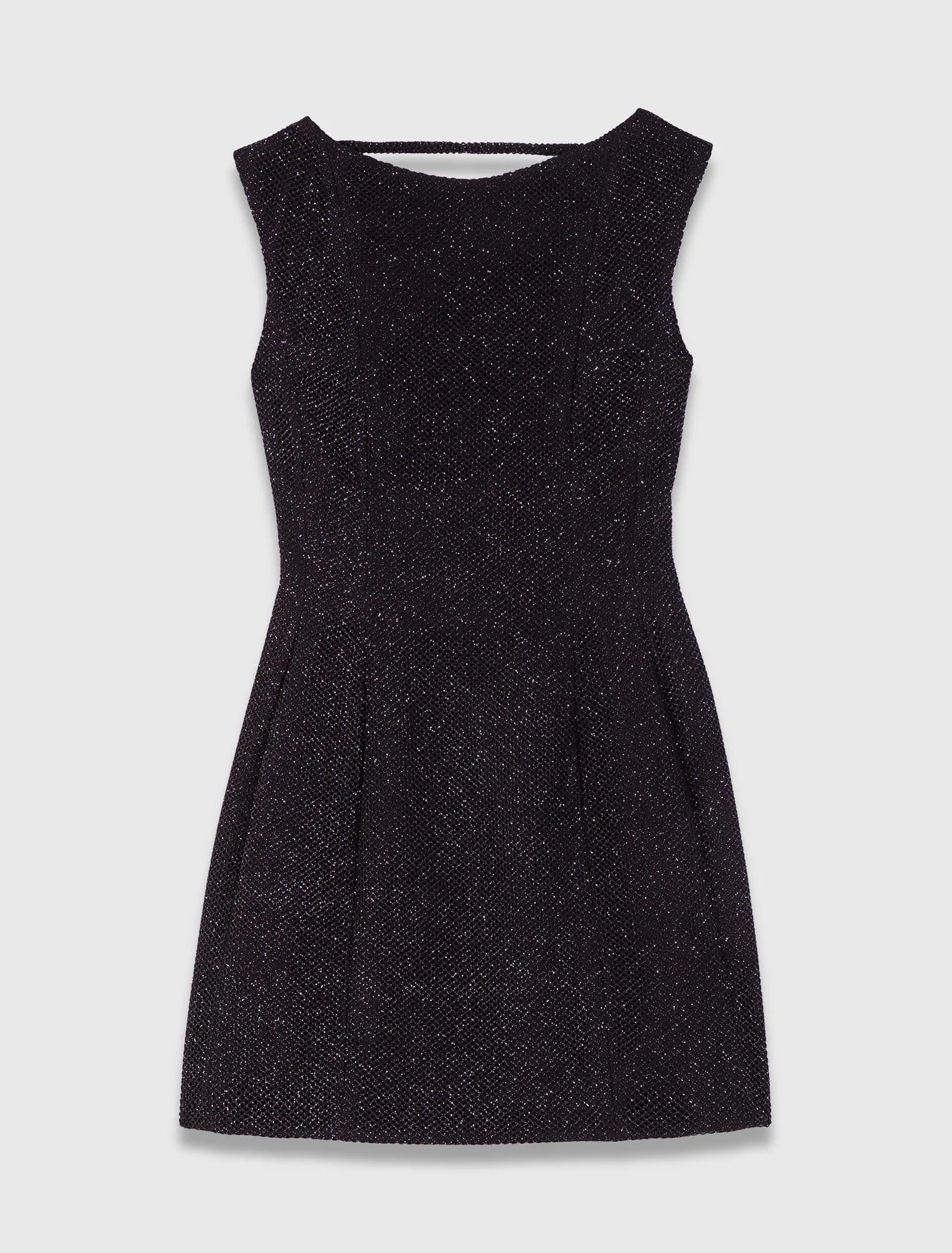 Rhinestone flared short dress Black - Image 7