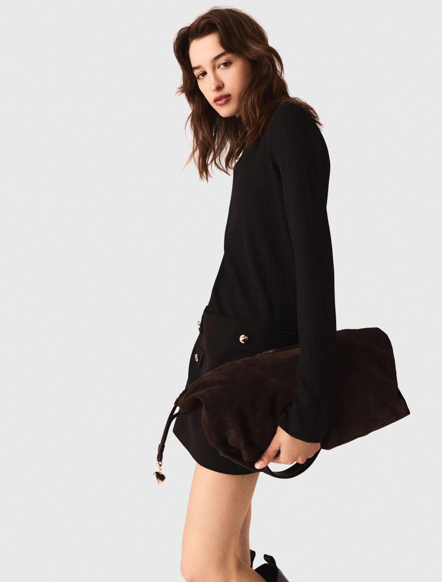 Short high-neck dress Black - Image 2