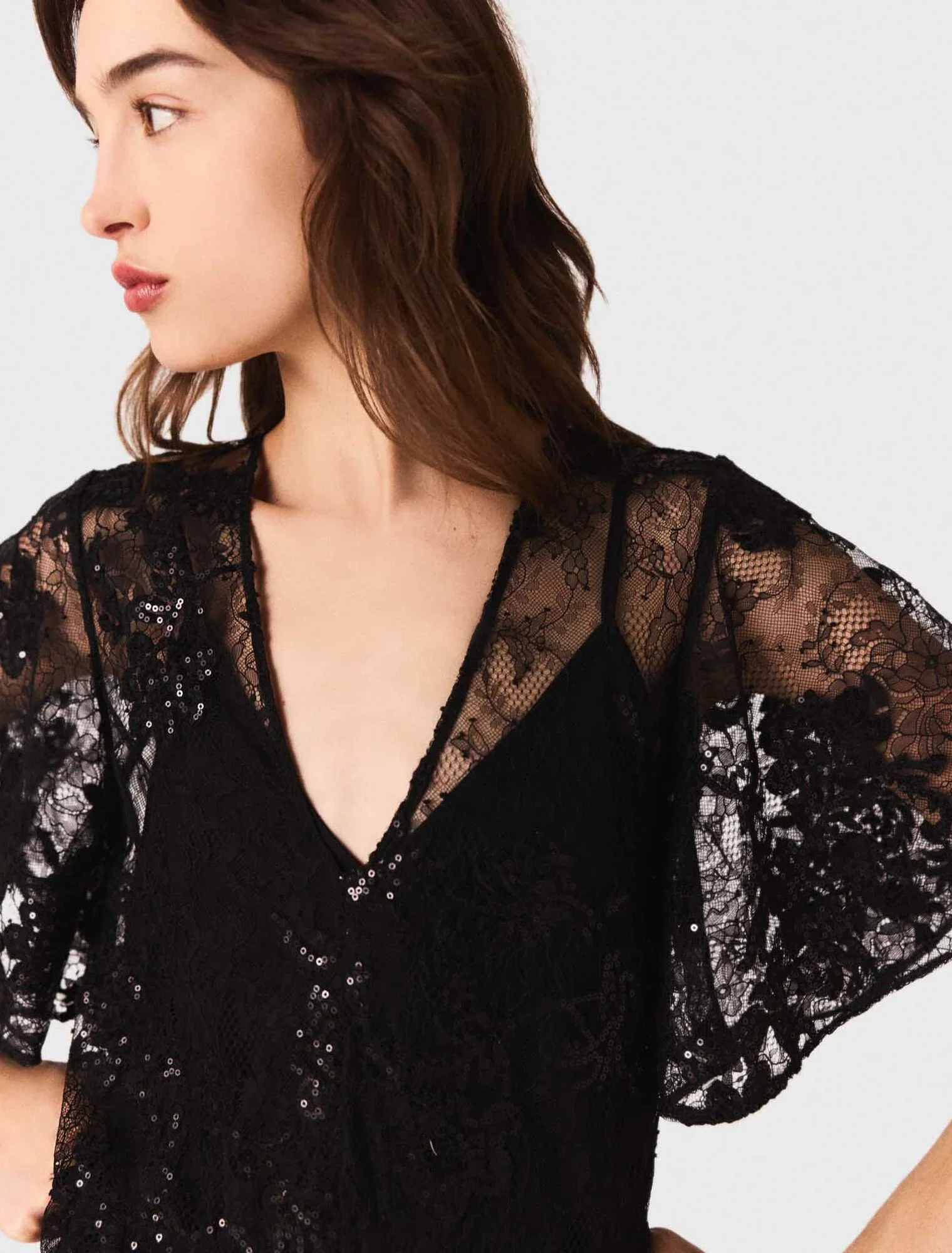 Lace maxi dress Black - Image 7