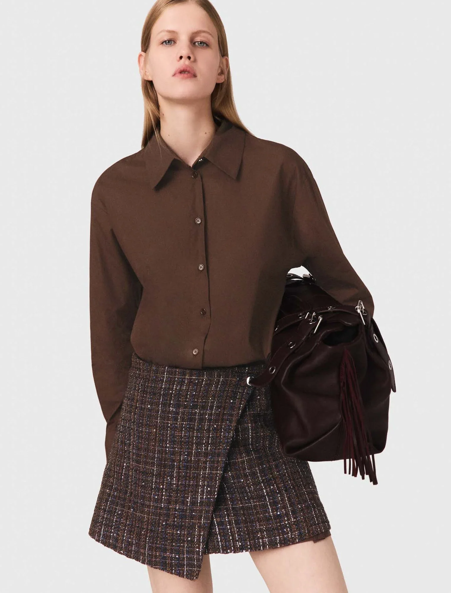 Two-in-one short dress Brown - Image 4