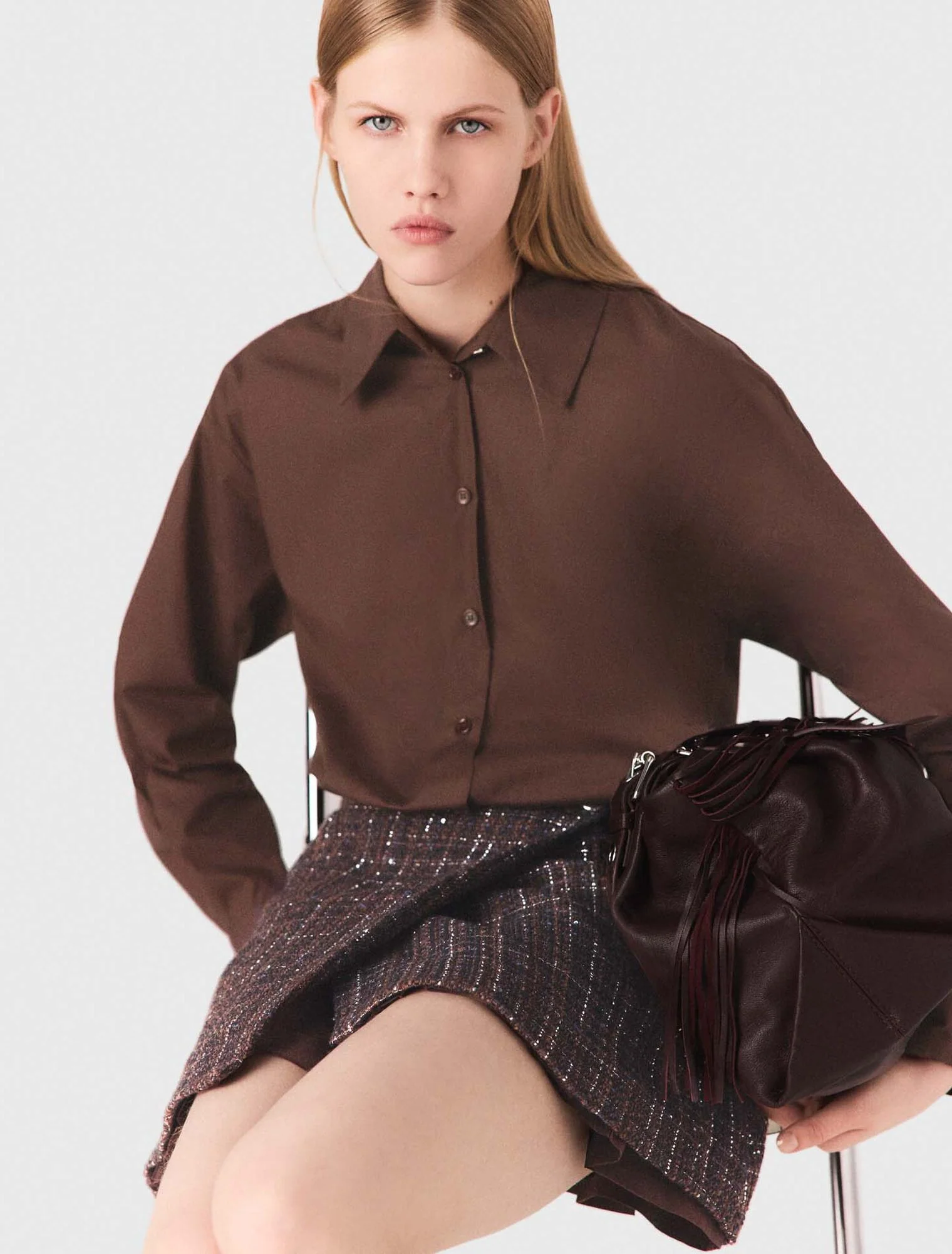 Two-in-one short dress Brown - Image 5