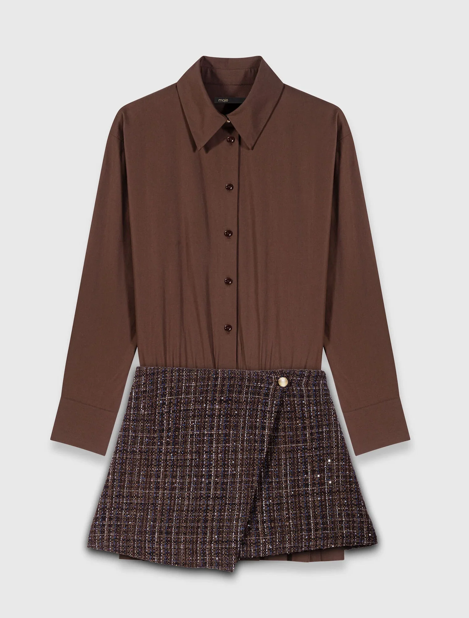 Two-in-one short dress Brown - Image 8