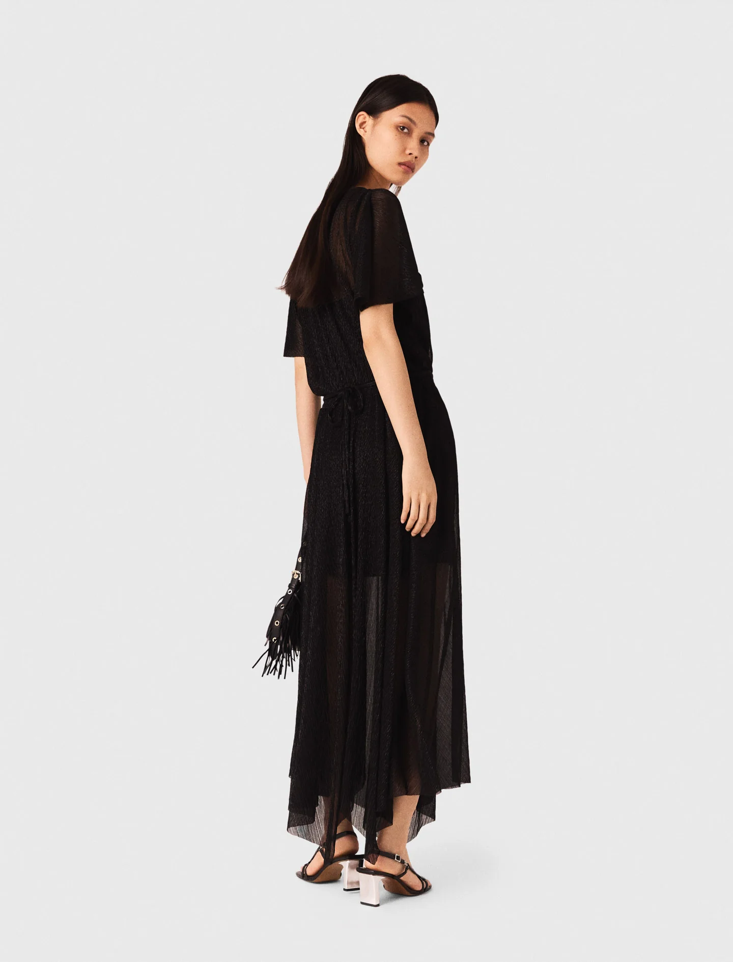 Metallic maxi dress Black - Image 3