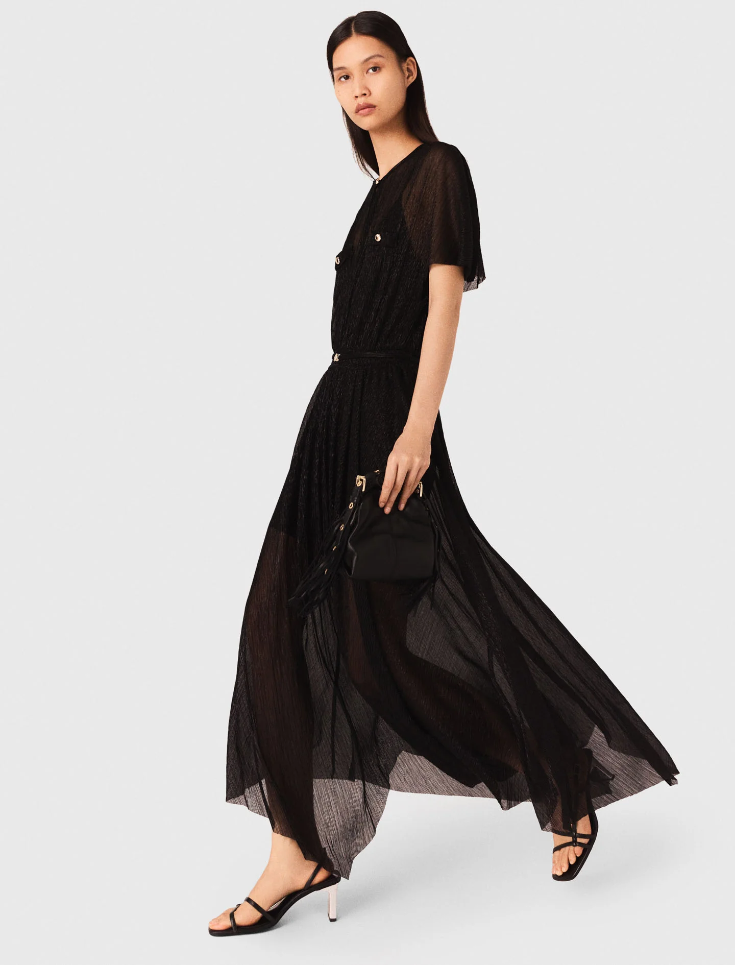 Metallic maxi dress Black - Image 4