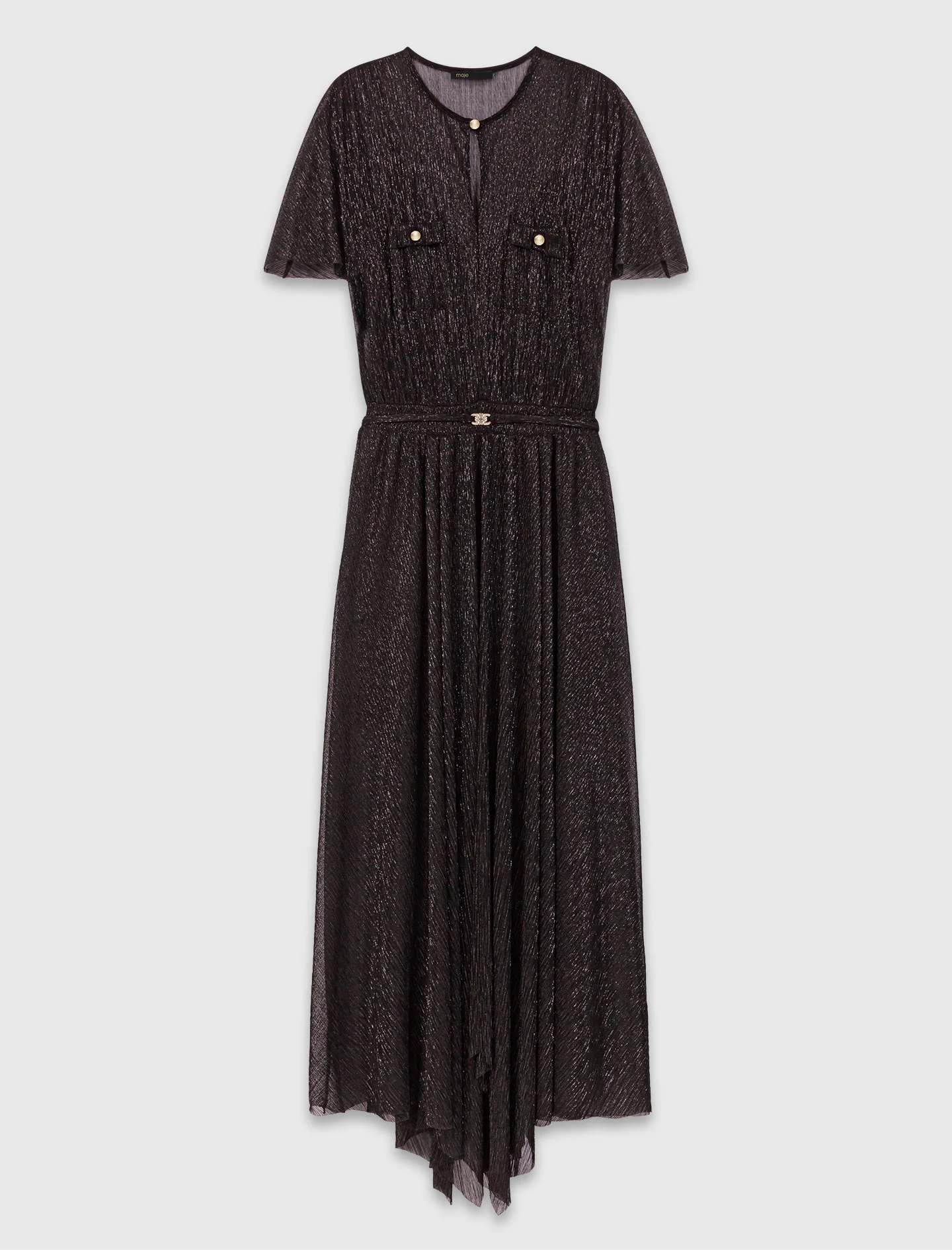 Metallic maxi dress Black - Image 7