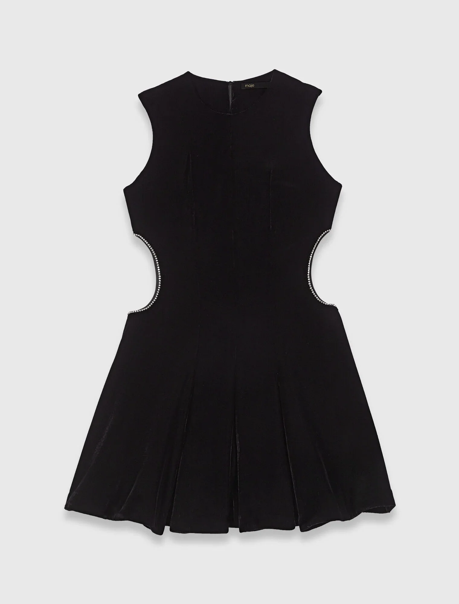 Short velvet dress Black - Image 8