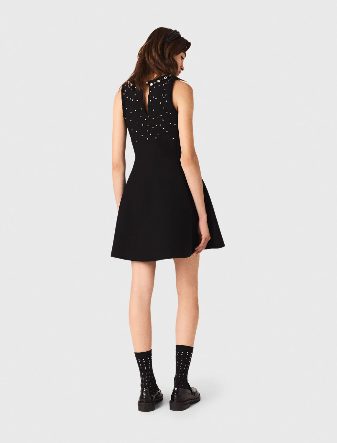 Jewelled skater dress Black - Image 3