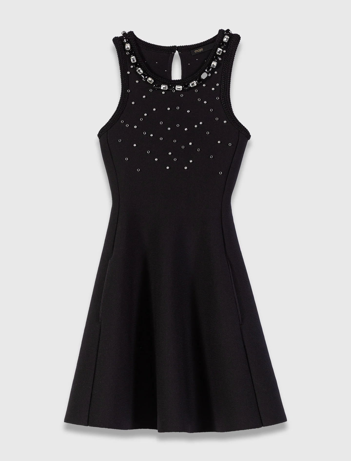 Jewelled skater dress Black - Image 7